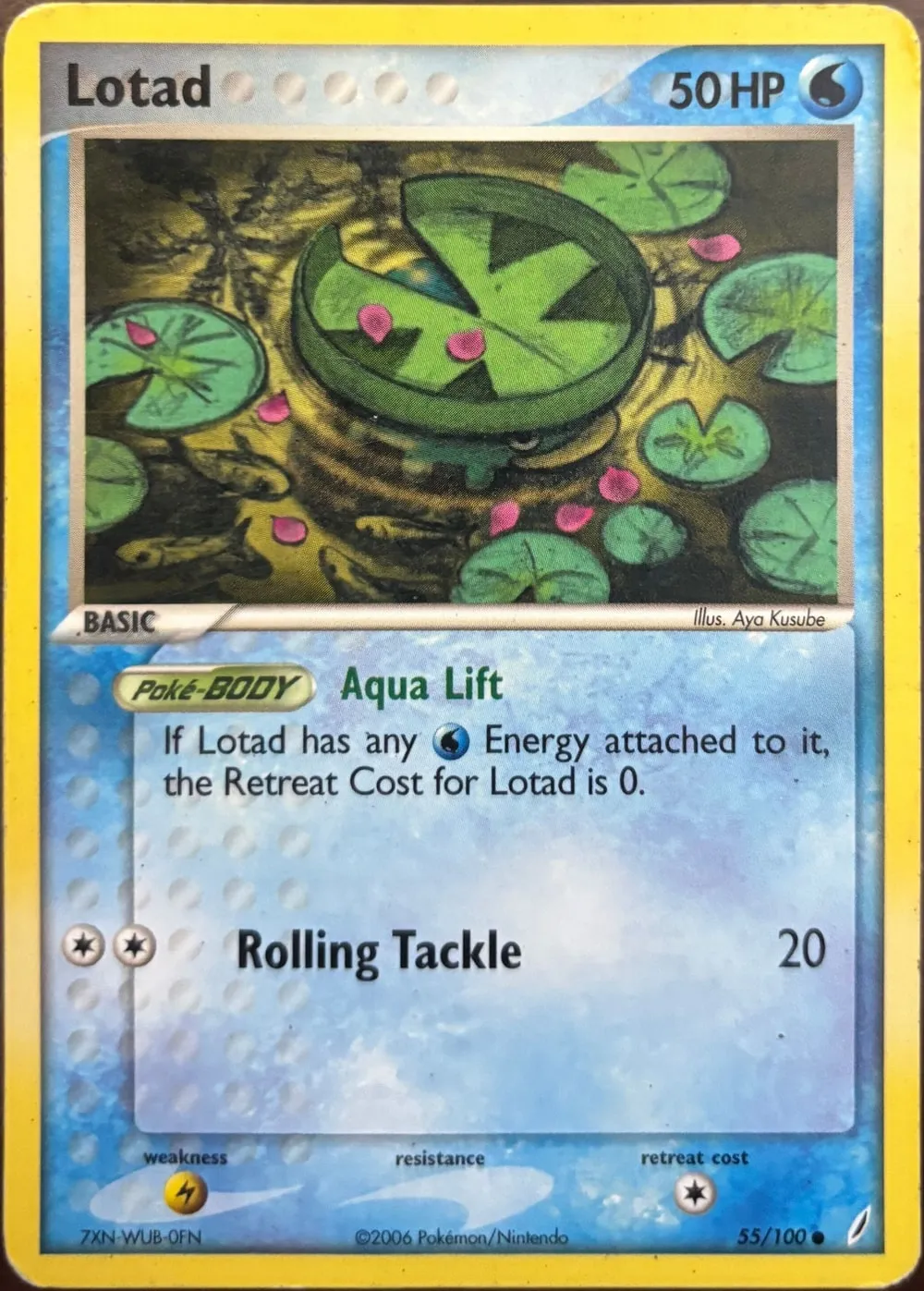Lotad 55/100, EX Crystal Guardians — Front