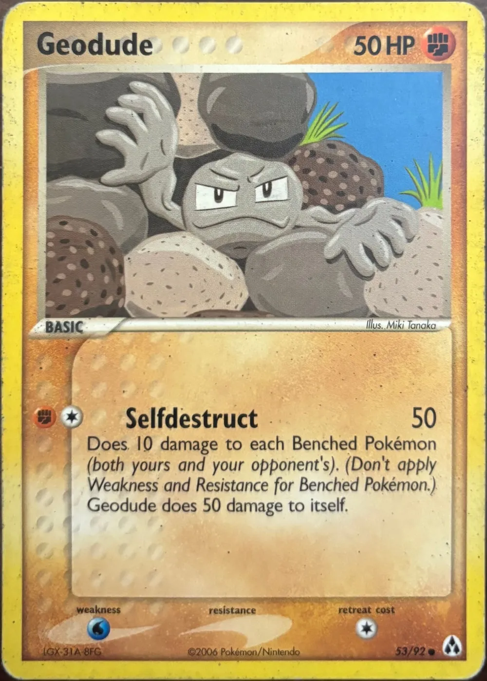 Geodude 53/92, EX Legend Maker — Front