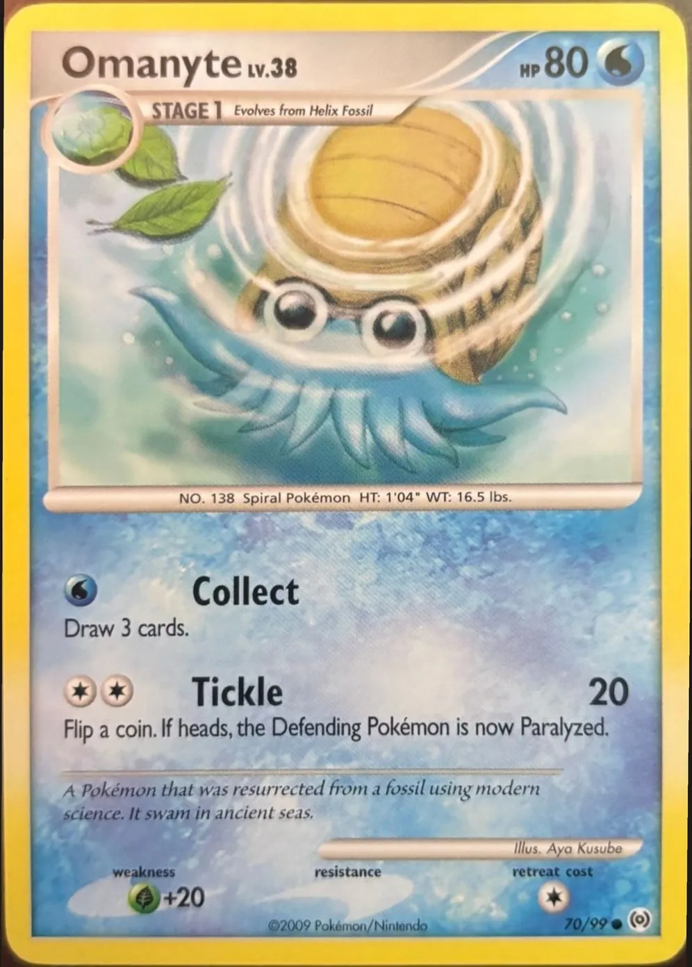 Omanyte 70/99, Platinum: Arceus — Front