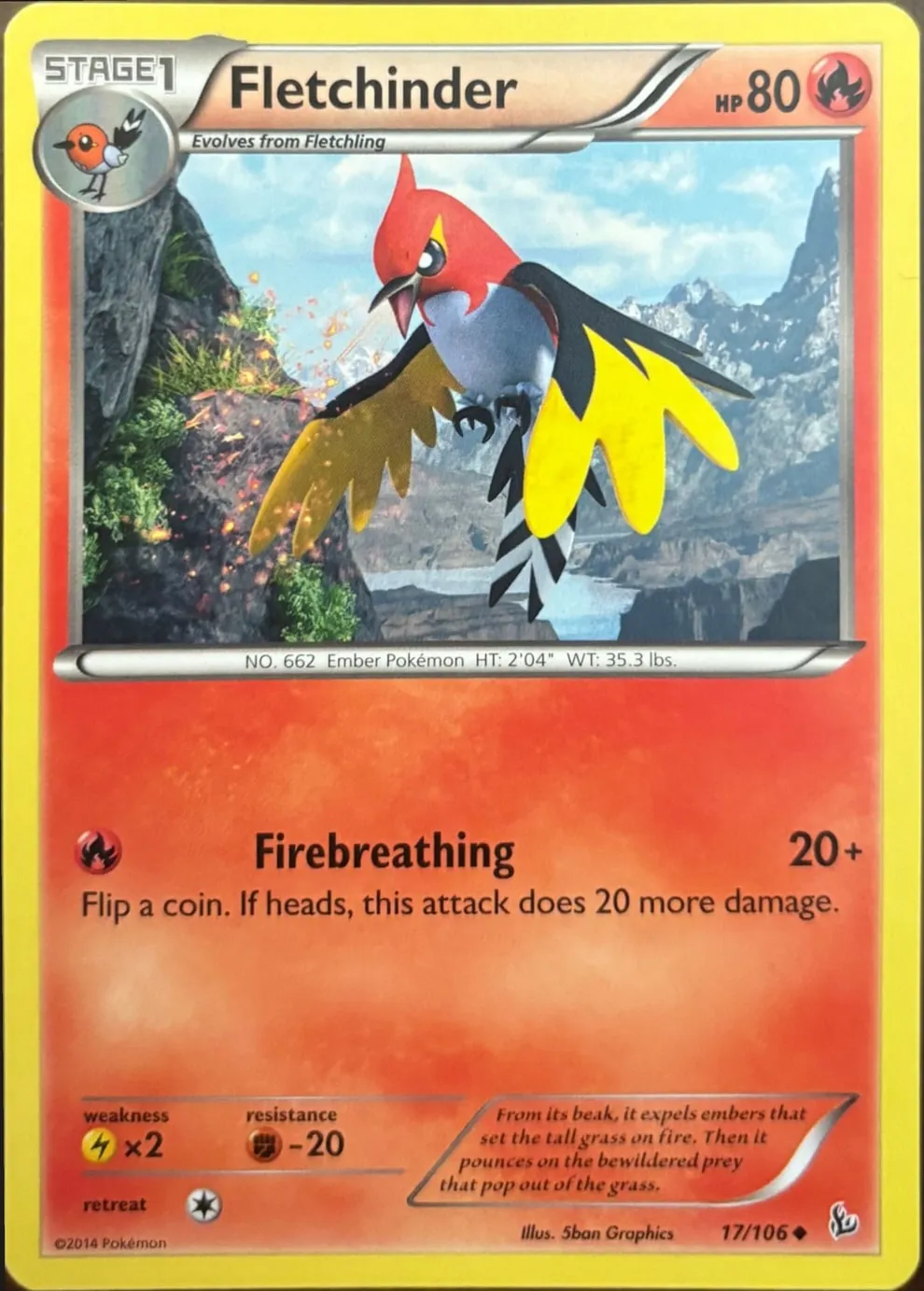 Fletchinder 17/106, XY: Flashfire