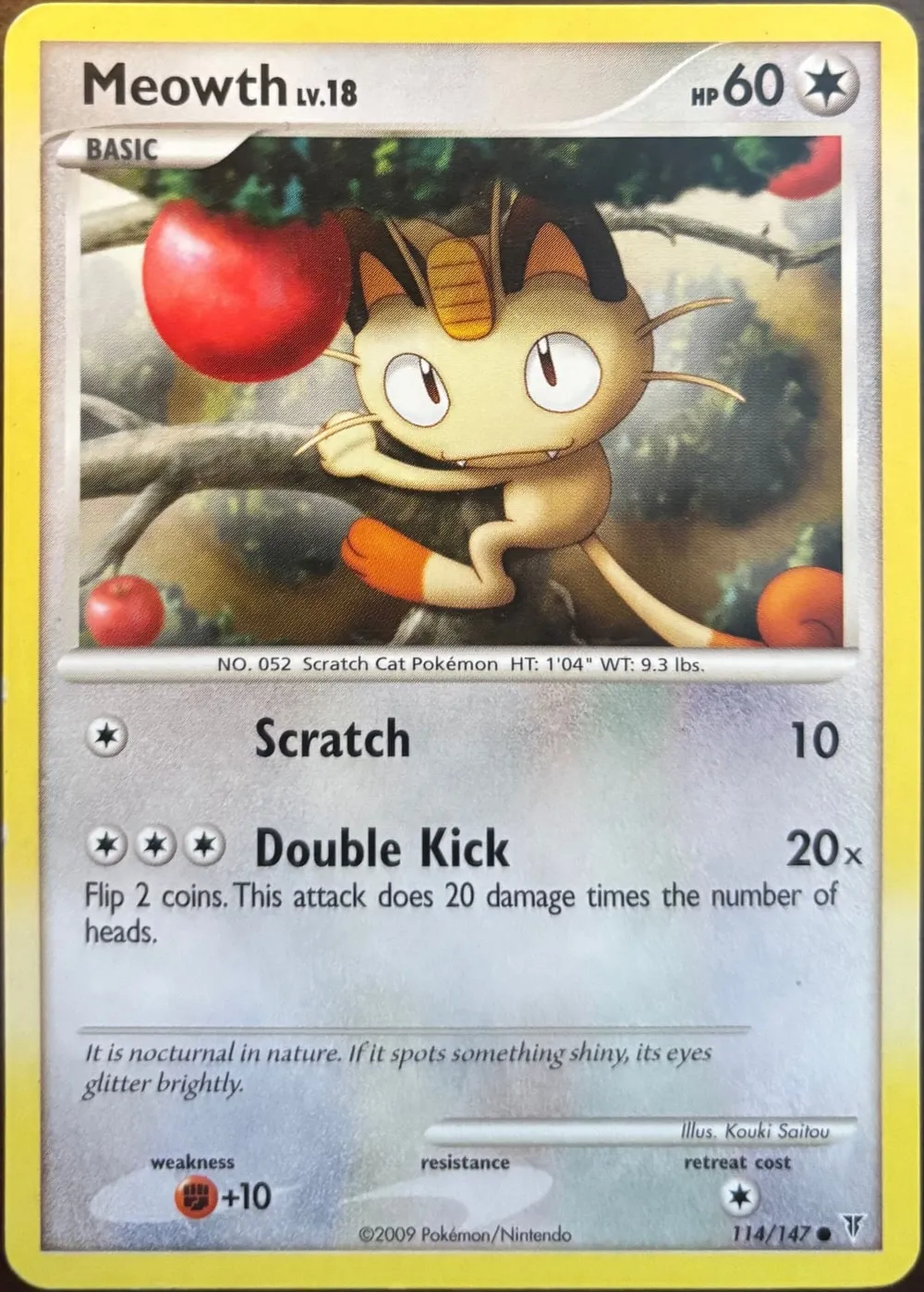 Meowth 114/147, Platinum: Supreme Victors — Front