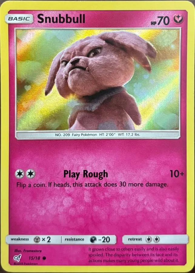 Snubbull 15/18, SM: Detective Pikachu — Front