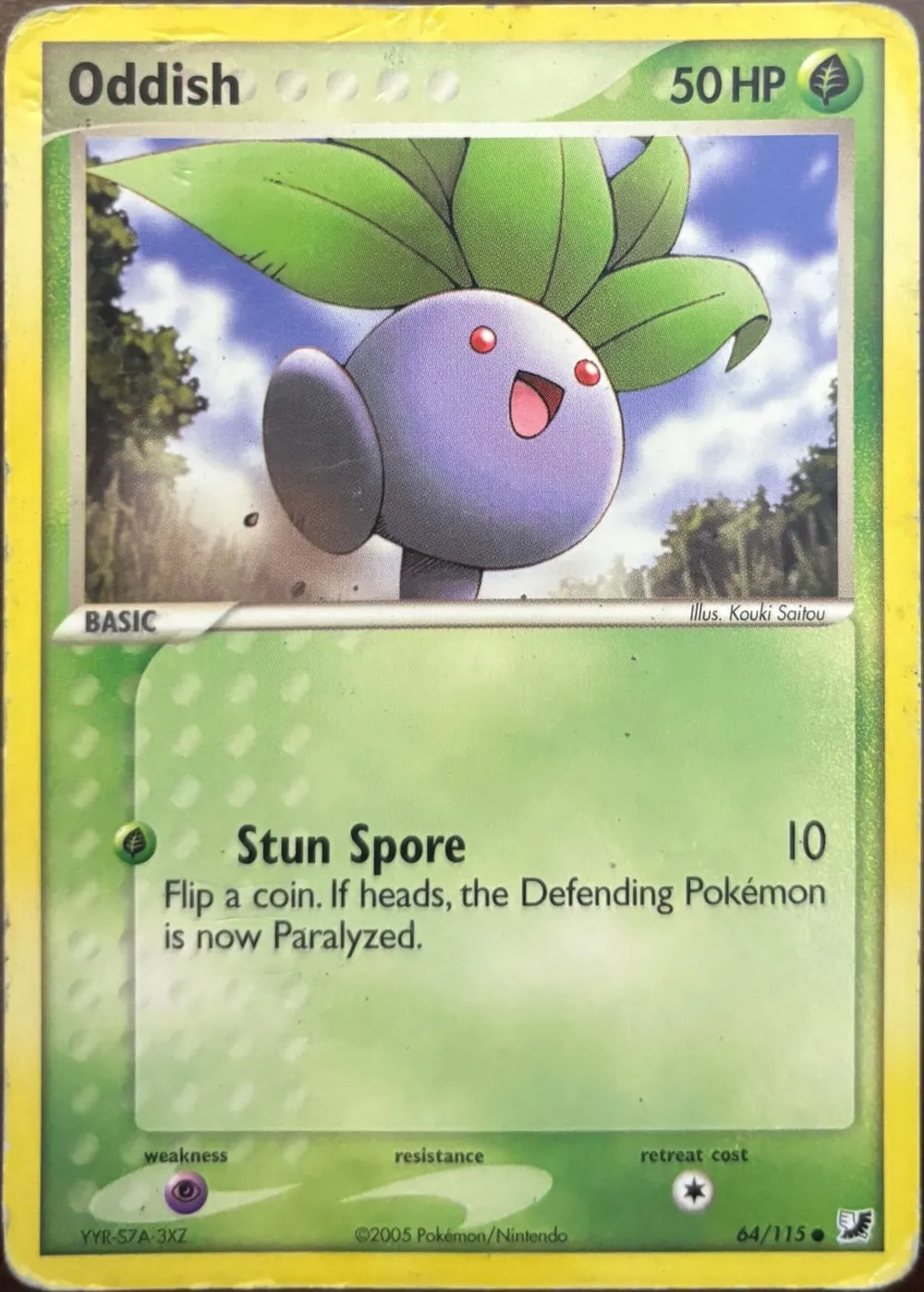 Oddish 64/115, EX Unseen Forces — Front