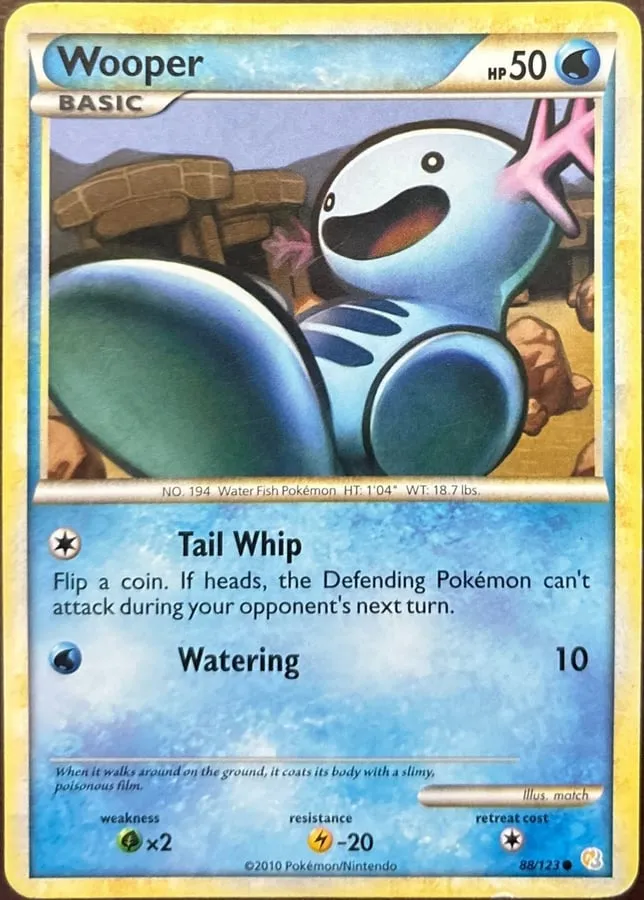 Wooper 88/123, HeartGold & SoulSilver