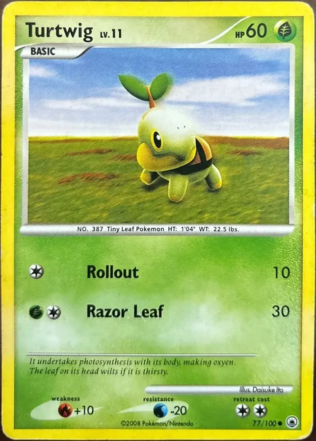 Turtwig 77/100, DP: Majestic Dawn — Front