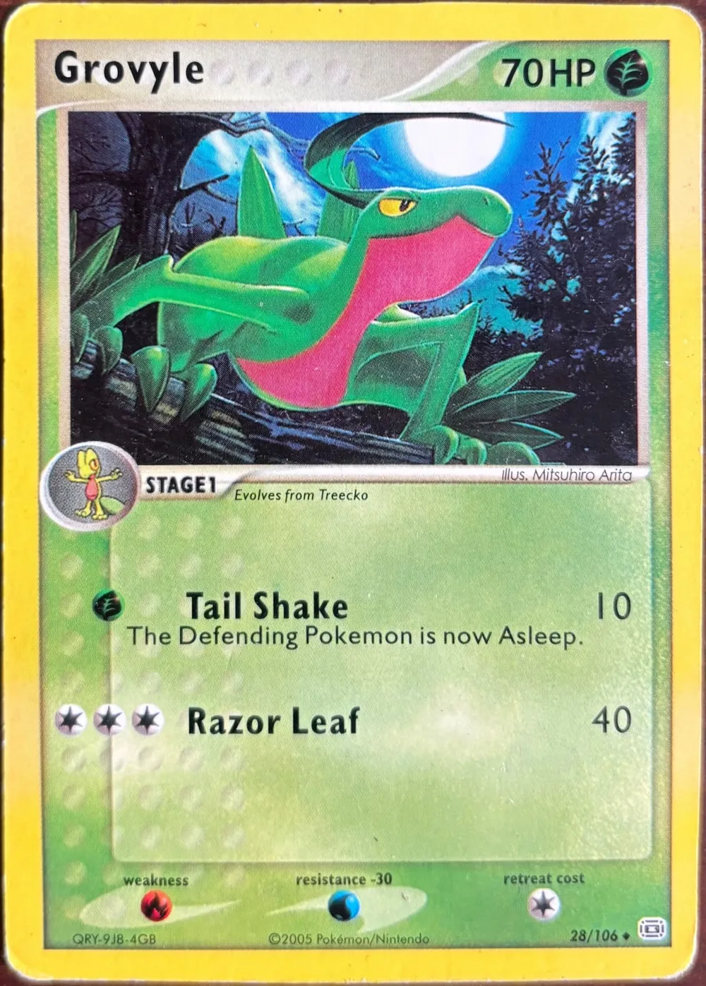 Grovyle 28/106, EX Emerald