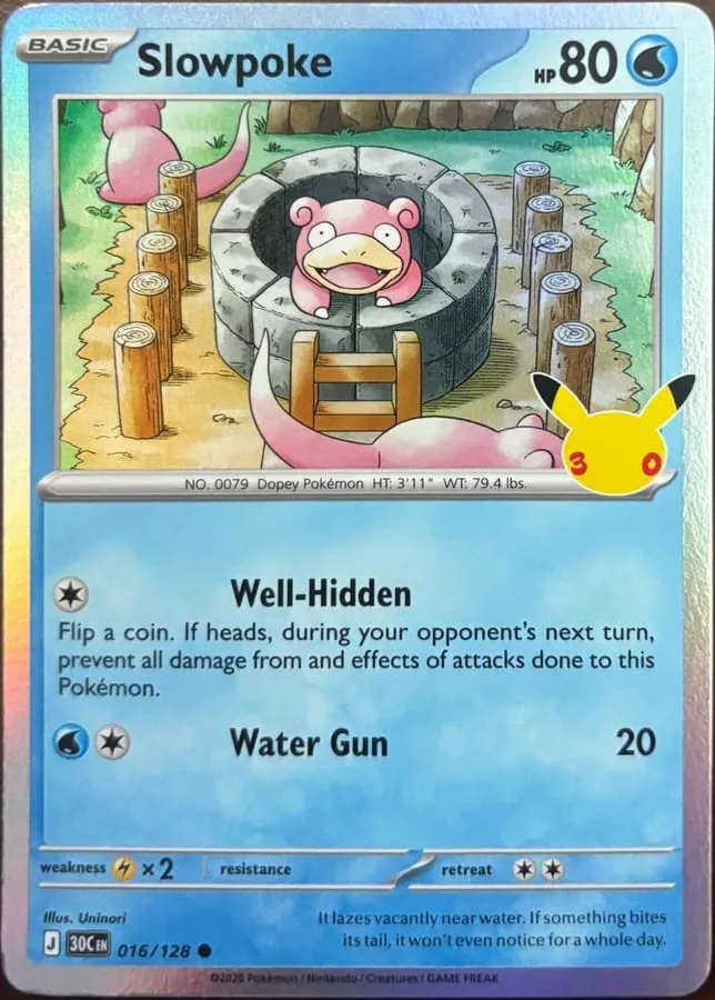 Slowpoke 016/128, 30th Celebration — Front