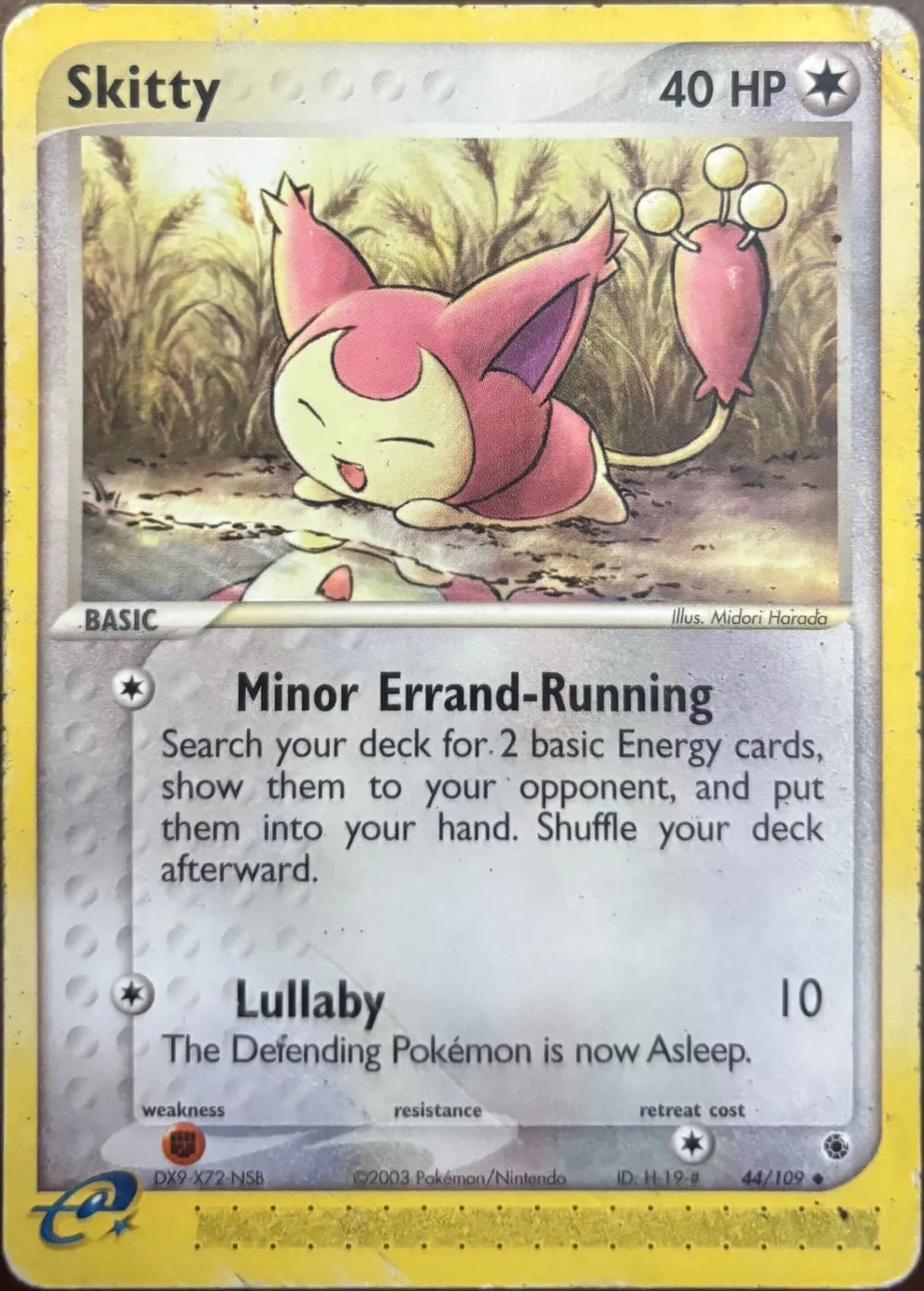 Skitty 44/109, EX Ruby & Sapphire