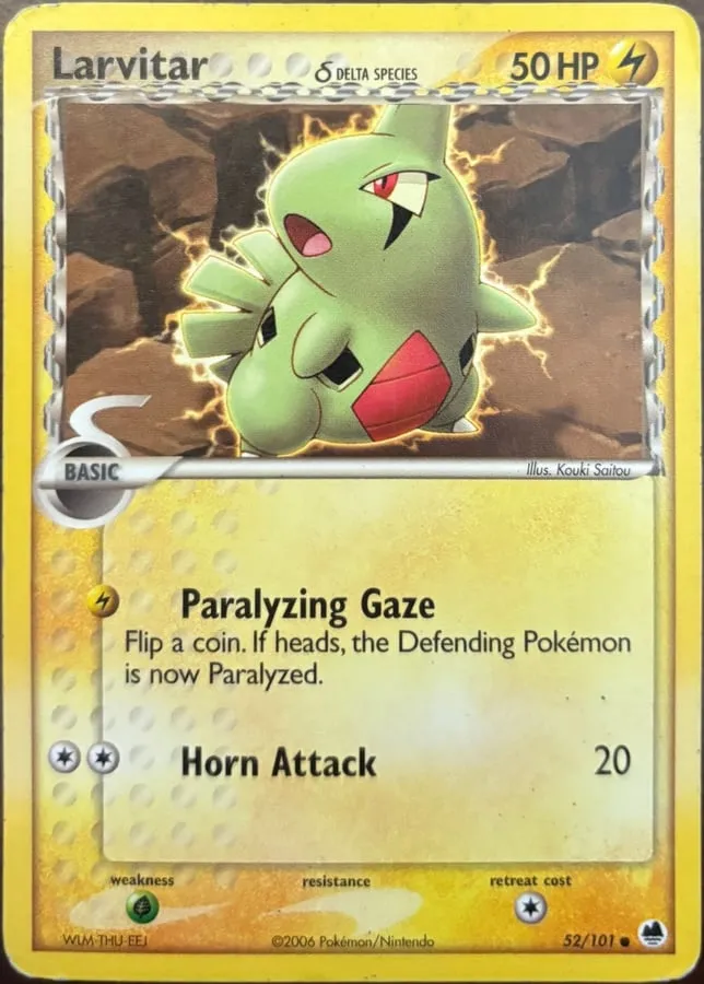 Larvitar δ 52/101, EX Dragon Frontiers — Front