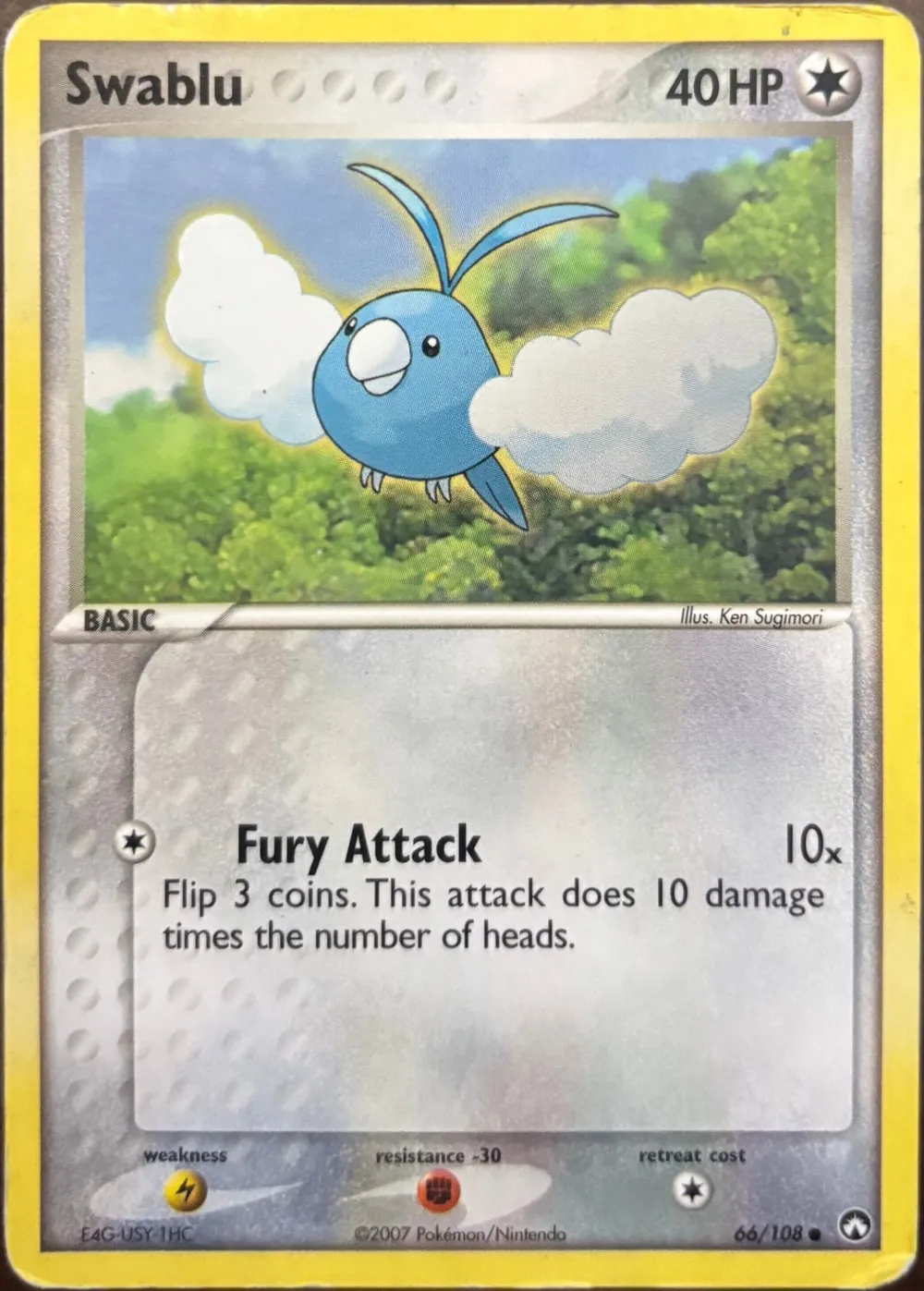 Swablu 66/108, EX Power Keepers