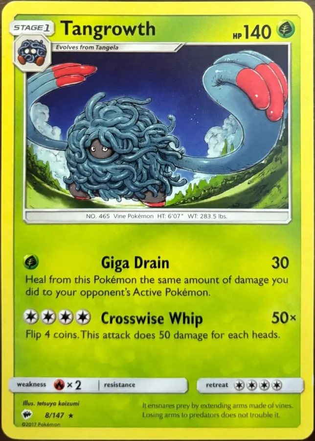 Tangrowth 8/147, SM: Burning Shadows