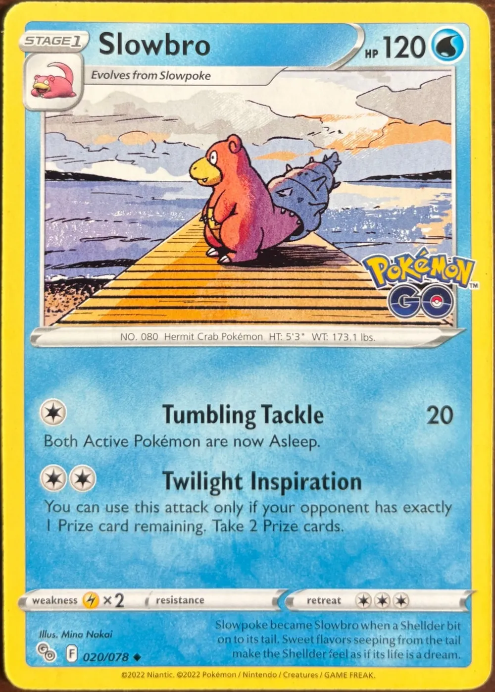 Slowbro 020/078, SWSH: Pokémon GO — Front