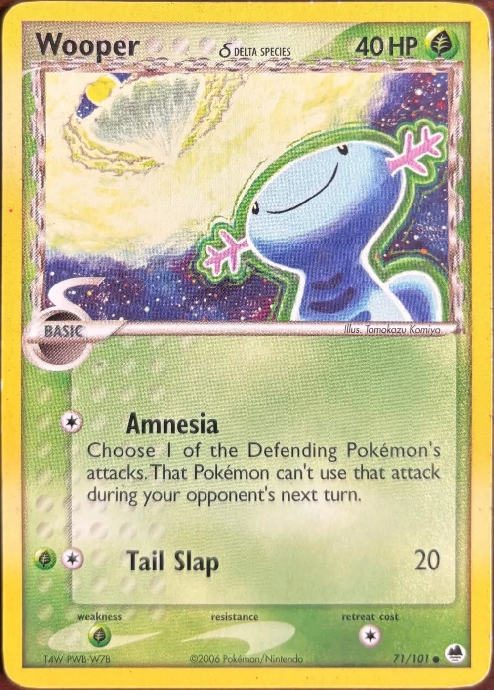 Wooper δ 71/101, EX Dragon Frontiers — Front