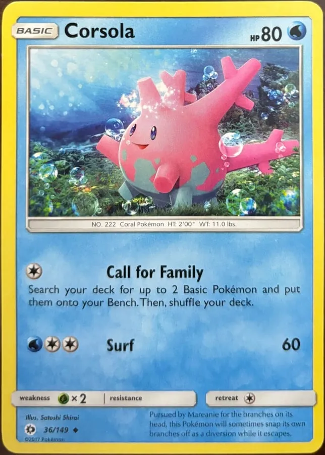 Corsola 36/149, Sun & Moon
