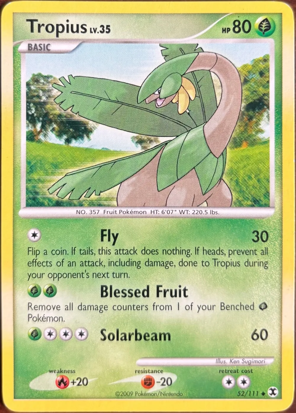 Tropius 52/111, Platinum: Rising Rivals — Front