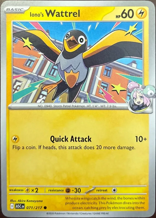 Iono's Wattrel 071/217, Mega Evolution: Ascended Heroes