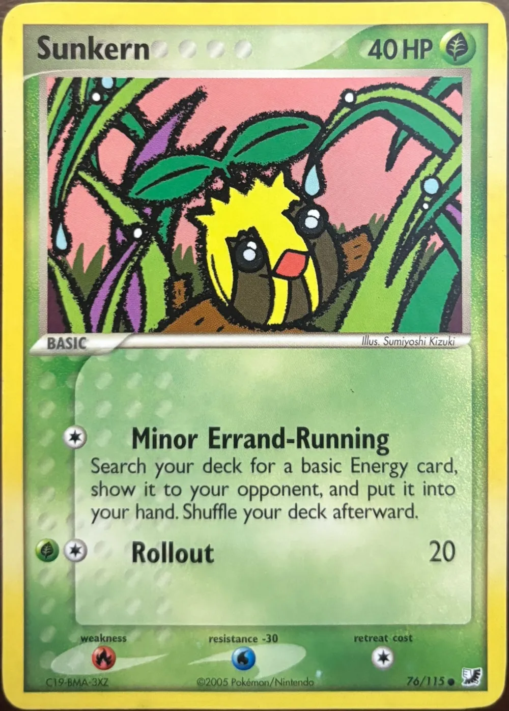 Sunkern 76/115, EX Unseen Forces