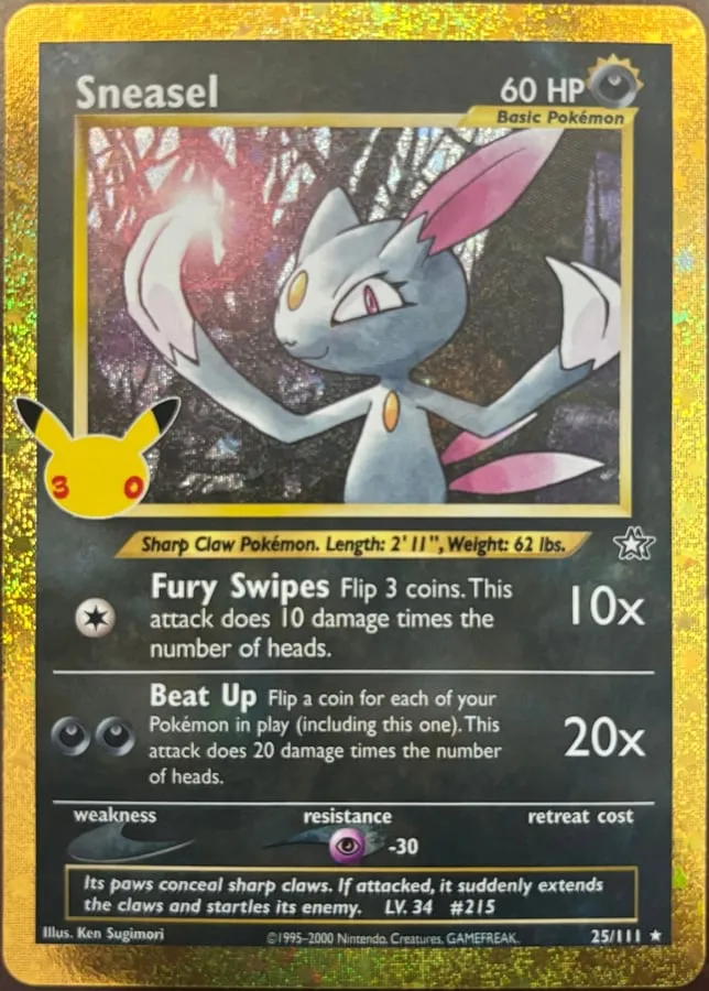 Sneasel 25/111, 30th Celebration Classic Collection