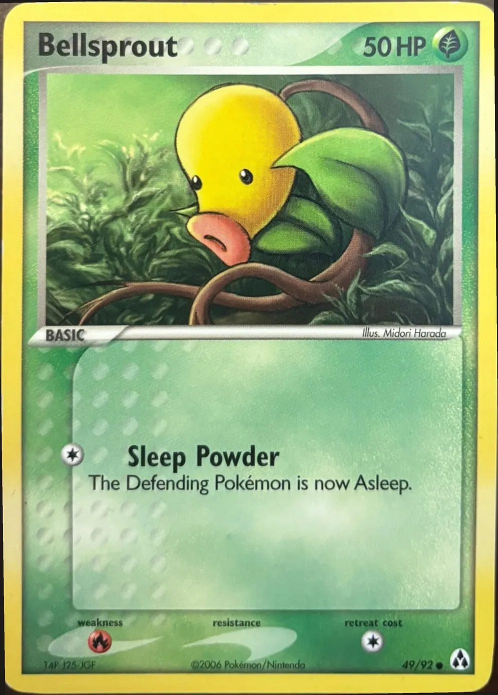 Bellsprout 49/92, EX Legend Maker — Front