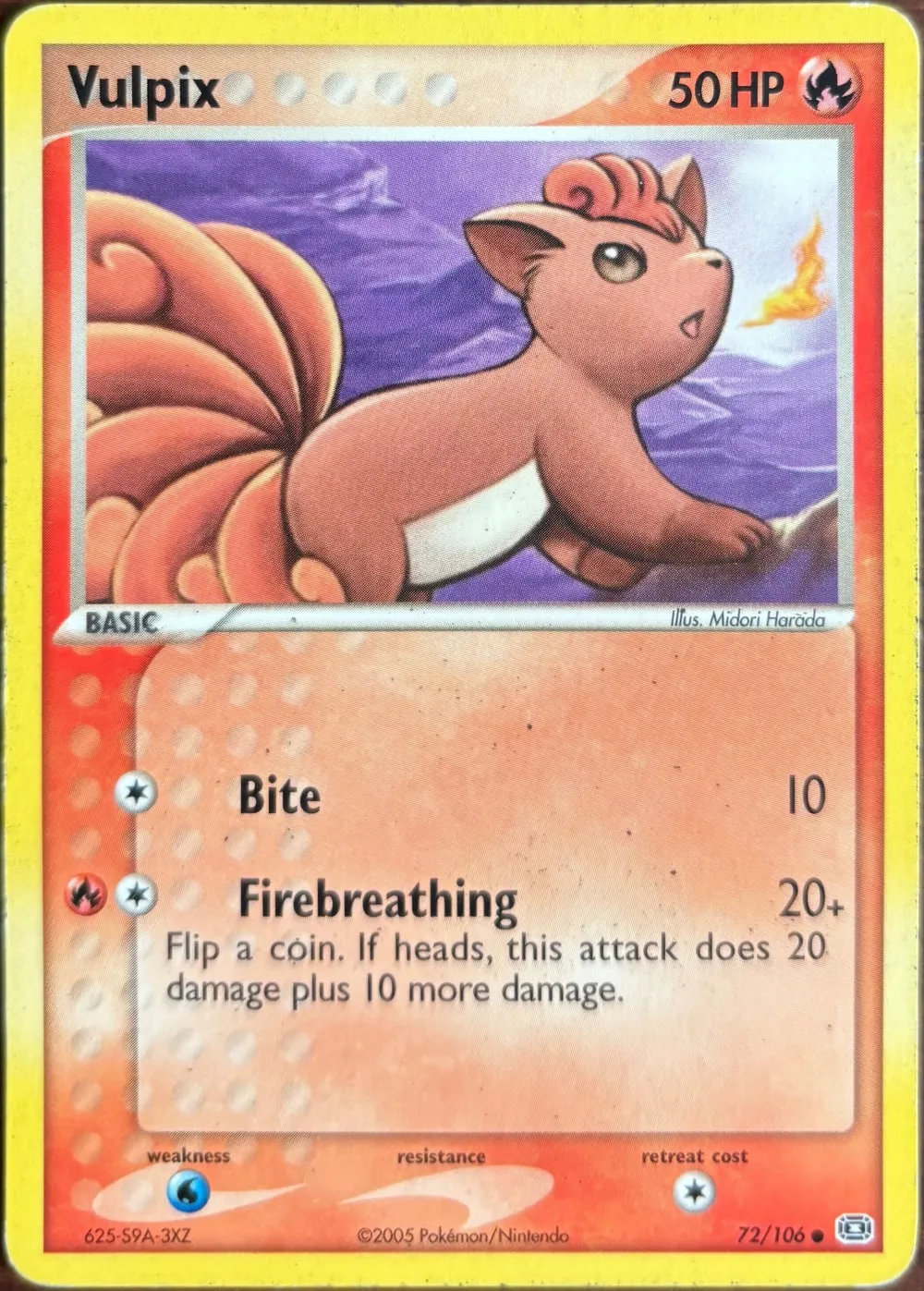 Vulpix 72/106, EX Emerald