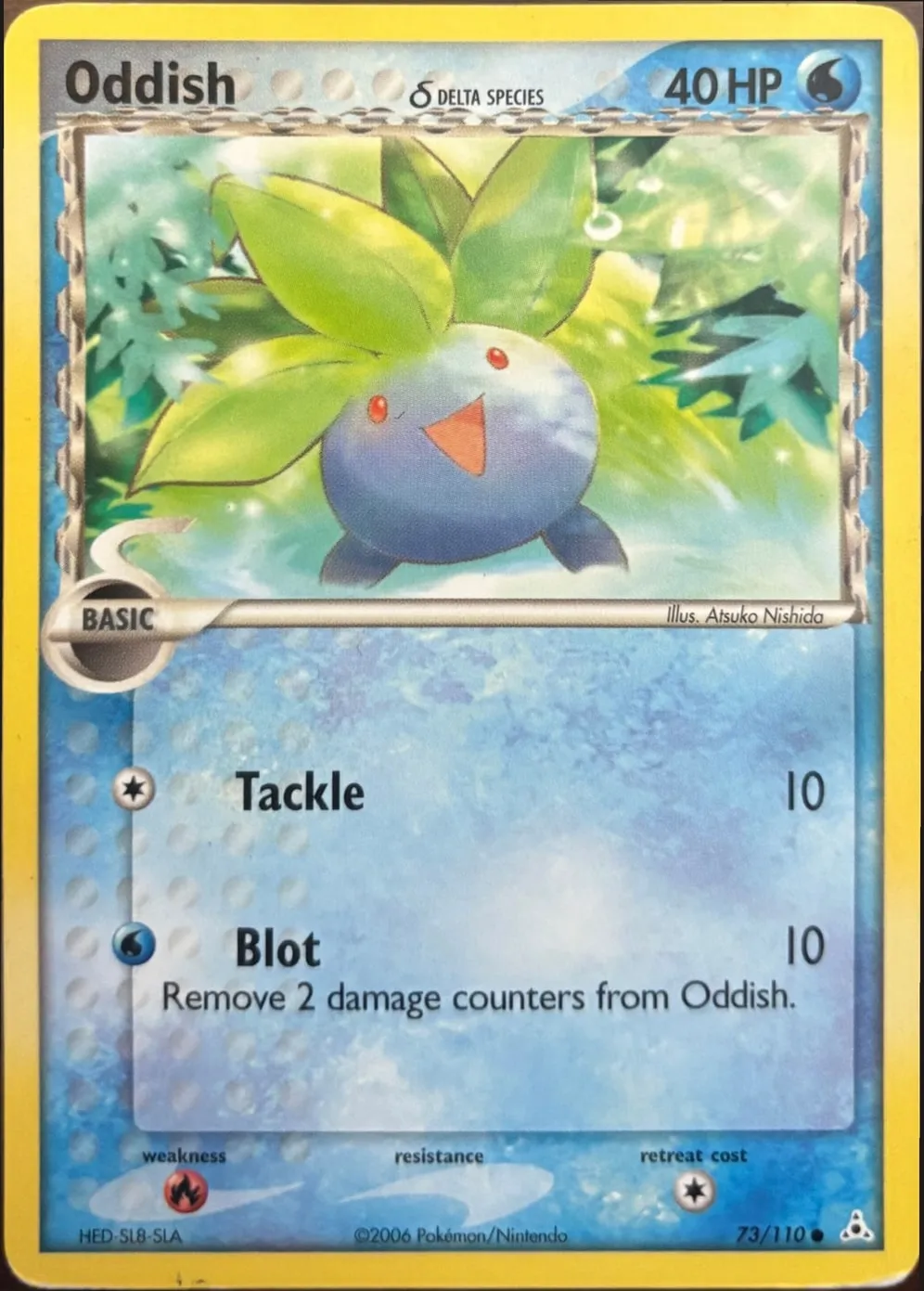 Oddish δ 73/110, EX Holon Phantoms — Front