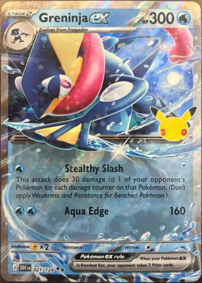 Greninja ex 021/128, 30th Celebration