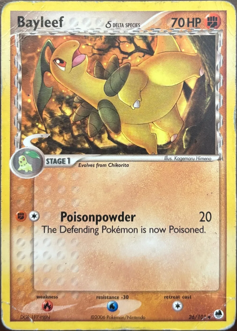 Bayleef δ 26/101, EX Dragon Frontiers