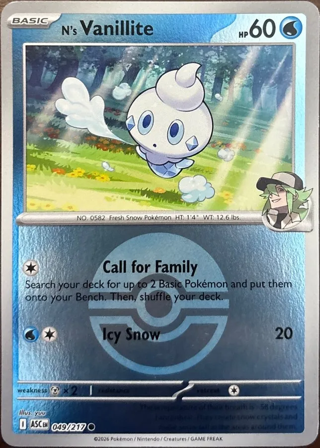 N's Vanillite 049/217, Mega Evolution: Ascended Heroes