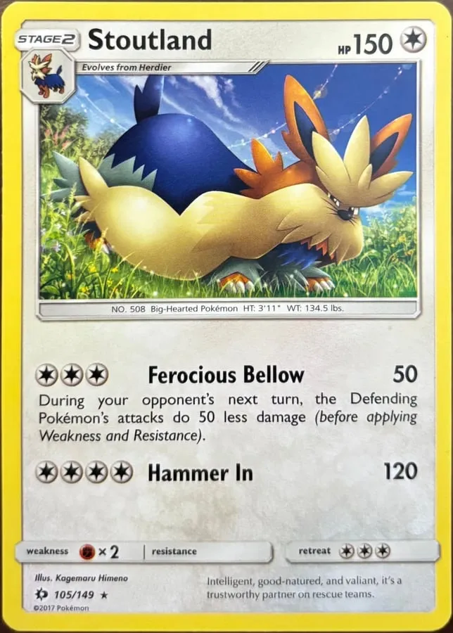 Stoutland 105/149, Sun & Moon