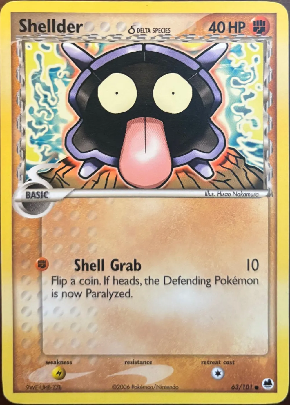 Shellder δ 63/101, EX Dragon Frontiers