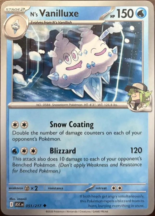 N's Vanilluxe 051/217, Mega Evolution: Ascended Heroes
