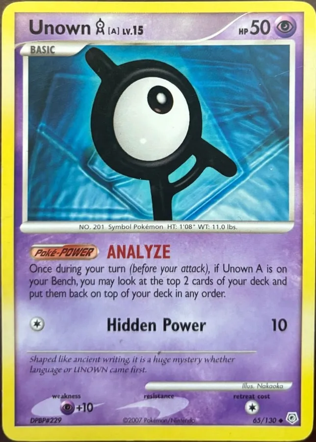 Unown A 65/130, Diamond & Pearl