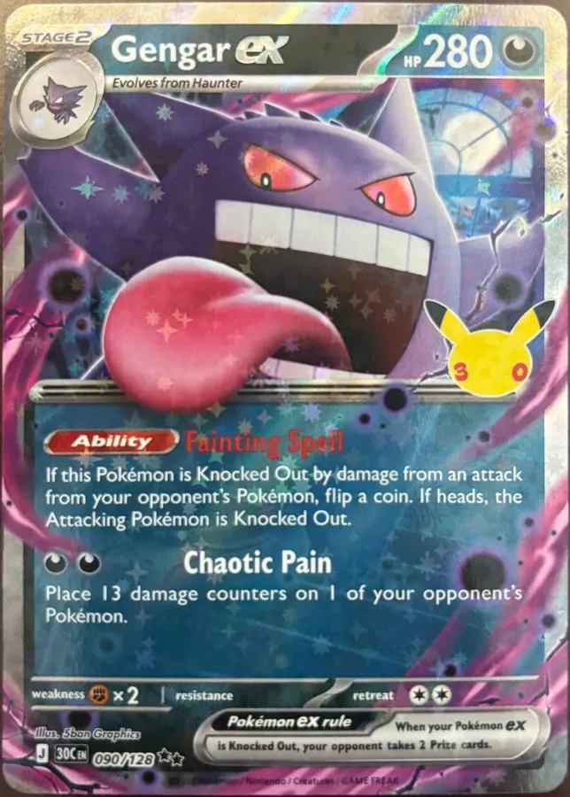 Gengar ex 090/128, 30th Celebration