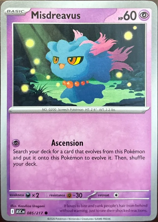Misdreavus 085/217, Mega Evolution: Ascended Heroes