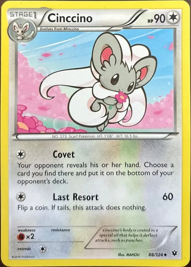 Cinccino 88/124, XY: Fates Collide
