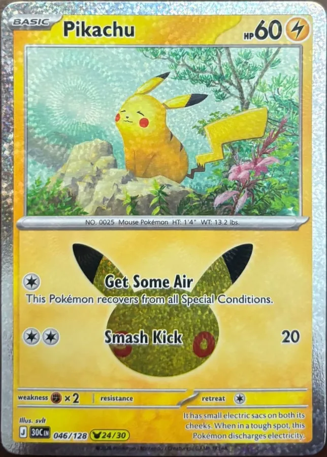 Pikachu 046/128, 30th Celebration