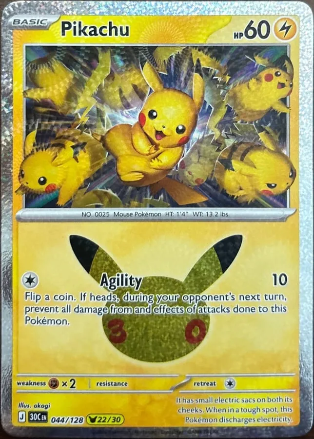 Pikachu 044/128, 30th Celebration
