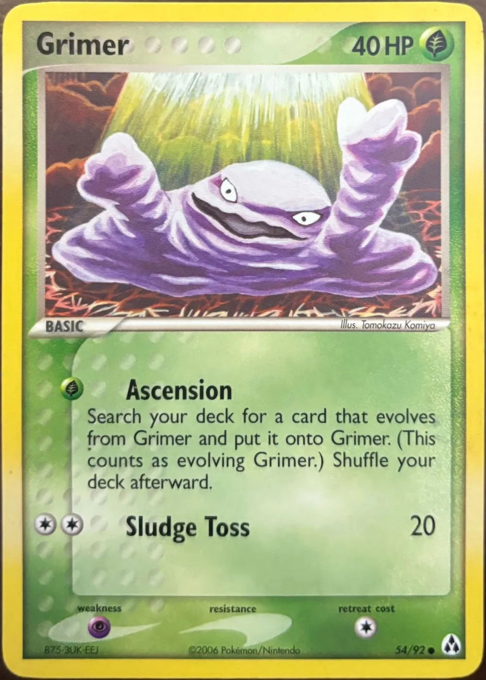 Grimer 54/92, EX Legend Maker