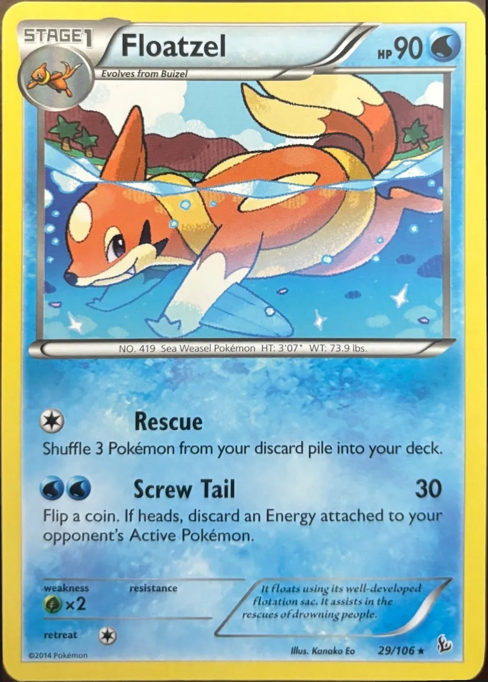 Floatzel 29/106, XY: Flashfire