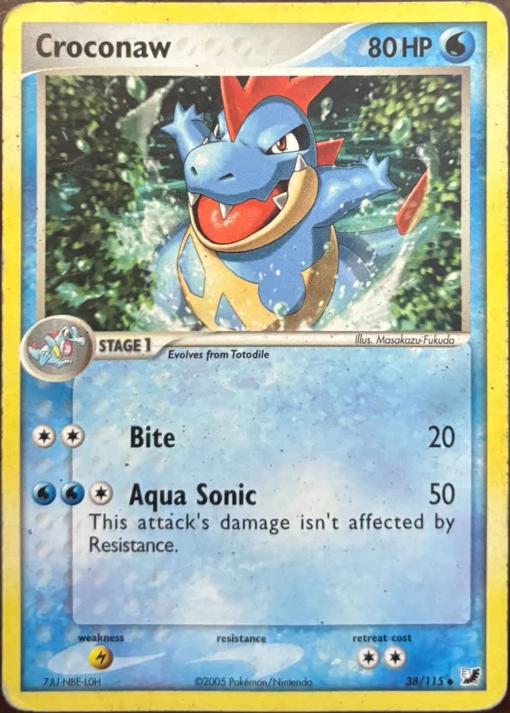 Croconaw 38/115, EX Unseen Forces