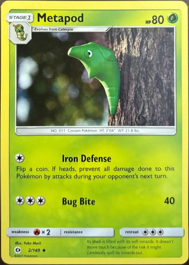 Metapod 2/149, Sun & Moon