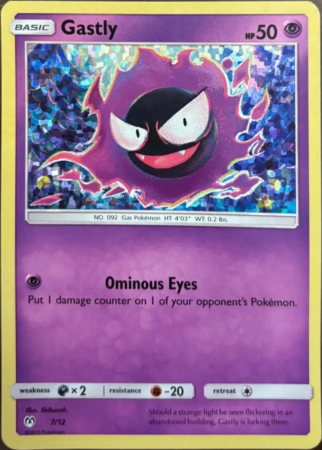 Gastly 7/12, SM: McDonald's Collection 2019