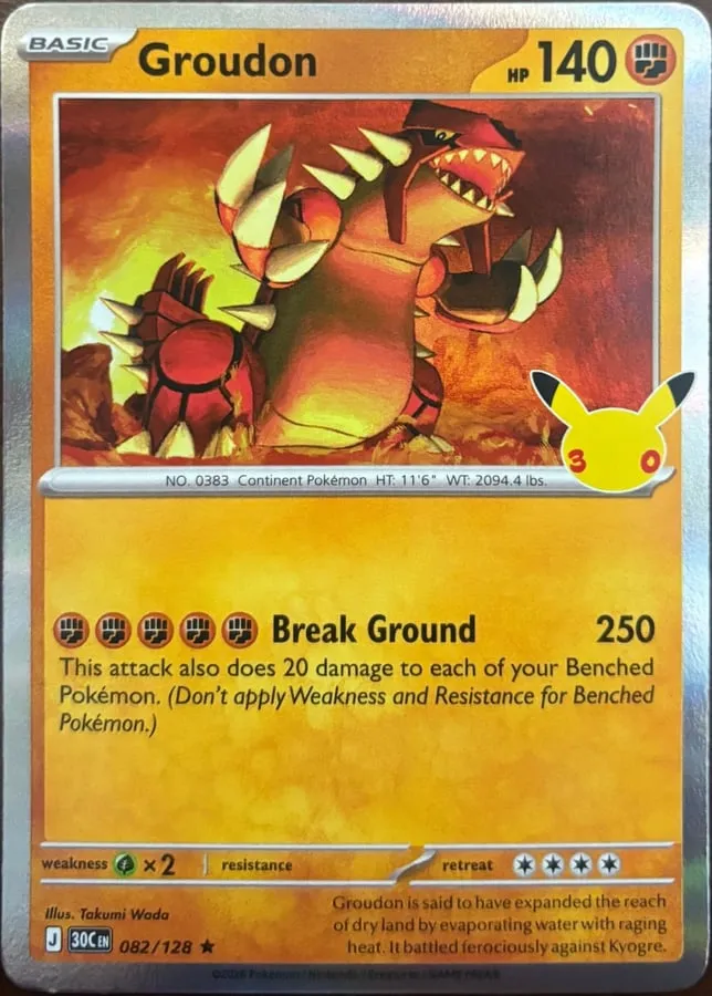 Groudon 082/128, 30th Celebration