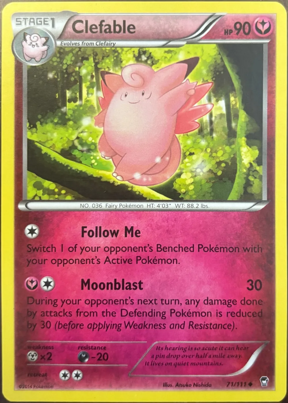 Clefable 71/111, XY: Furious Fists