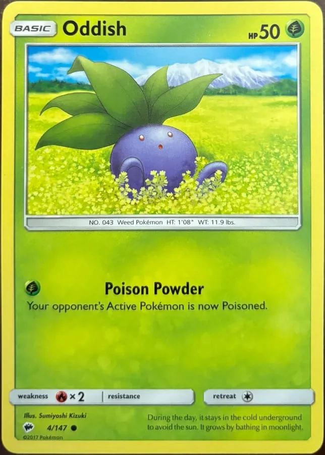 Oddish 4/147, SM: Burning Shadows