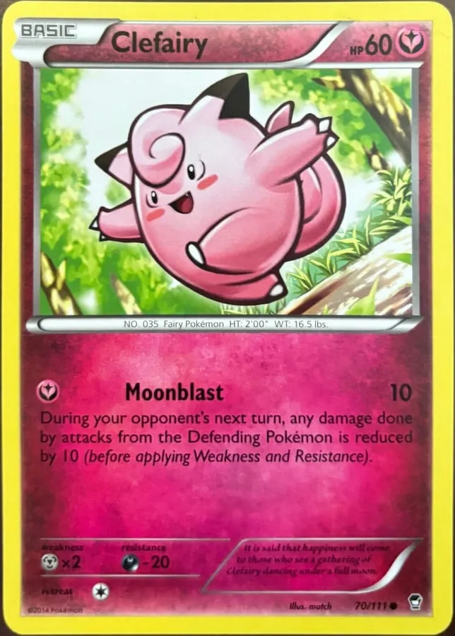 Clefairy 70/111, XY: Furious Fists