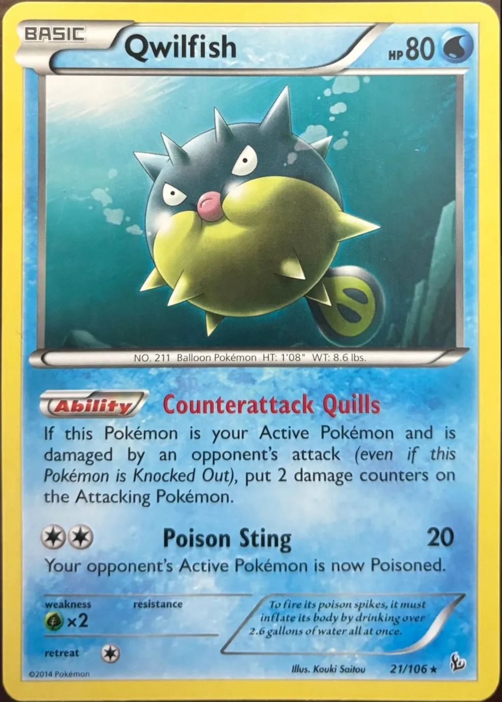 Qwilfish 21/106, XY: Flashfire