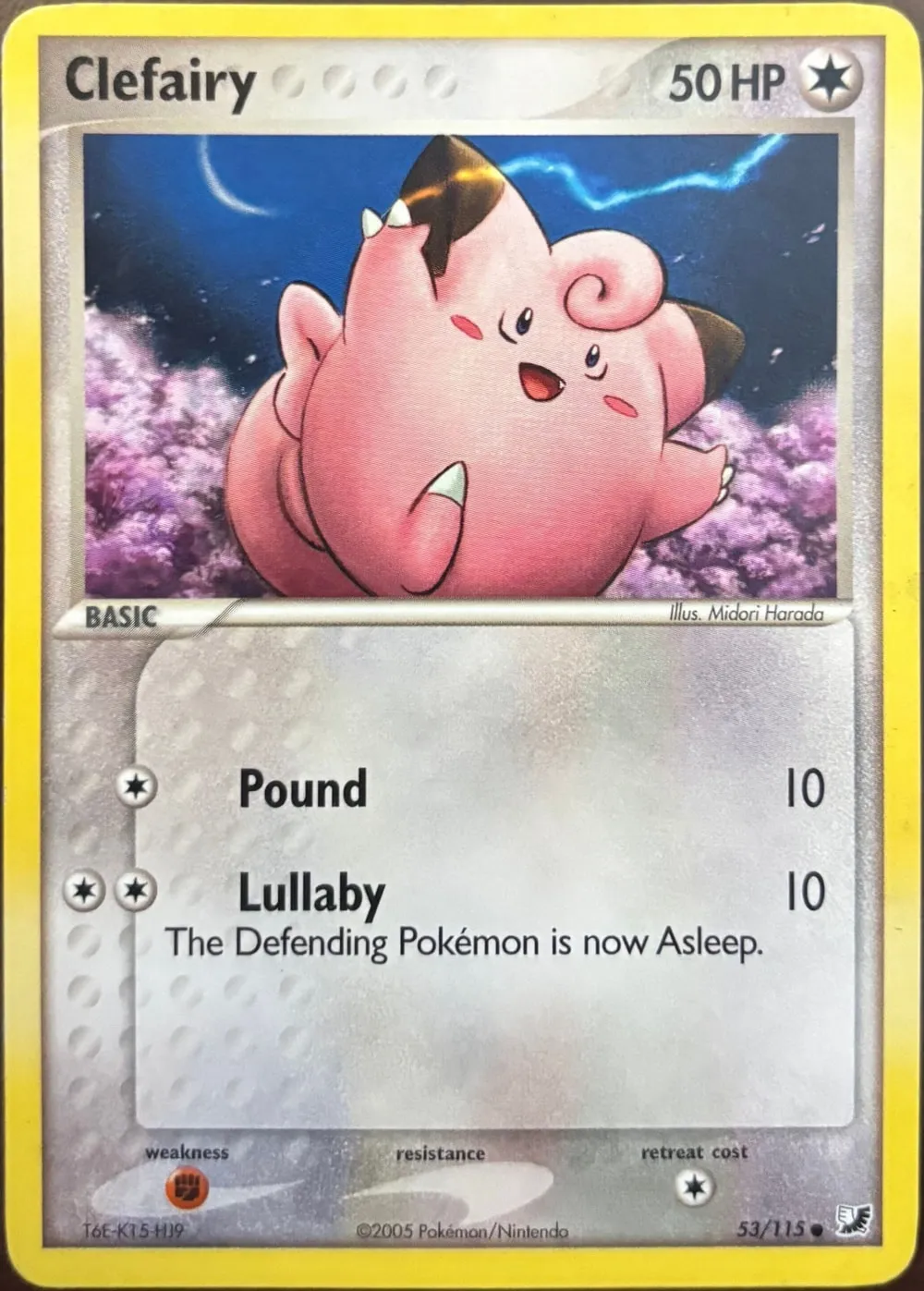 Clefairy 53/115, EX Unseen Forces