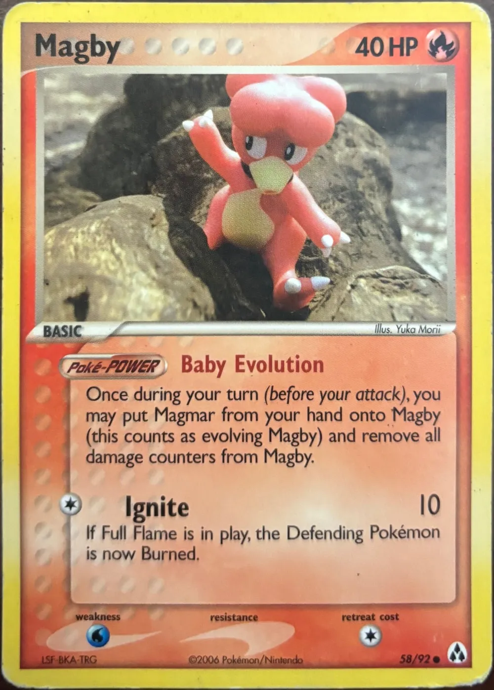 Magby 58/92, EX Legend Maker