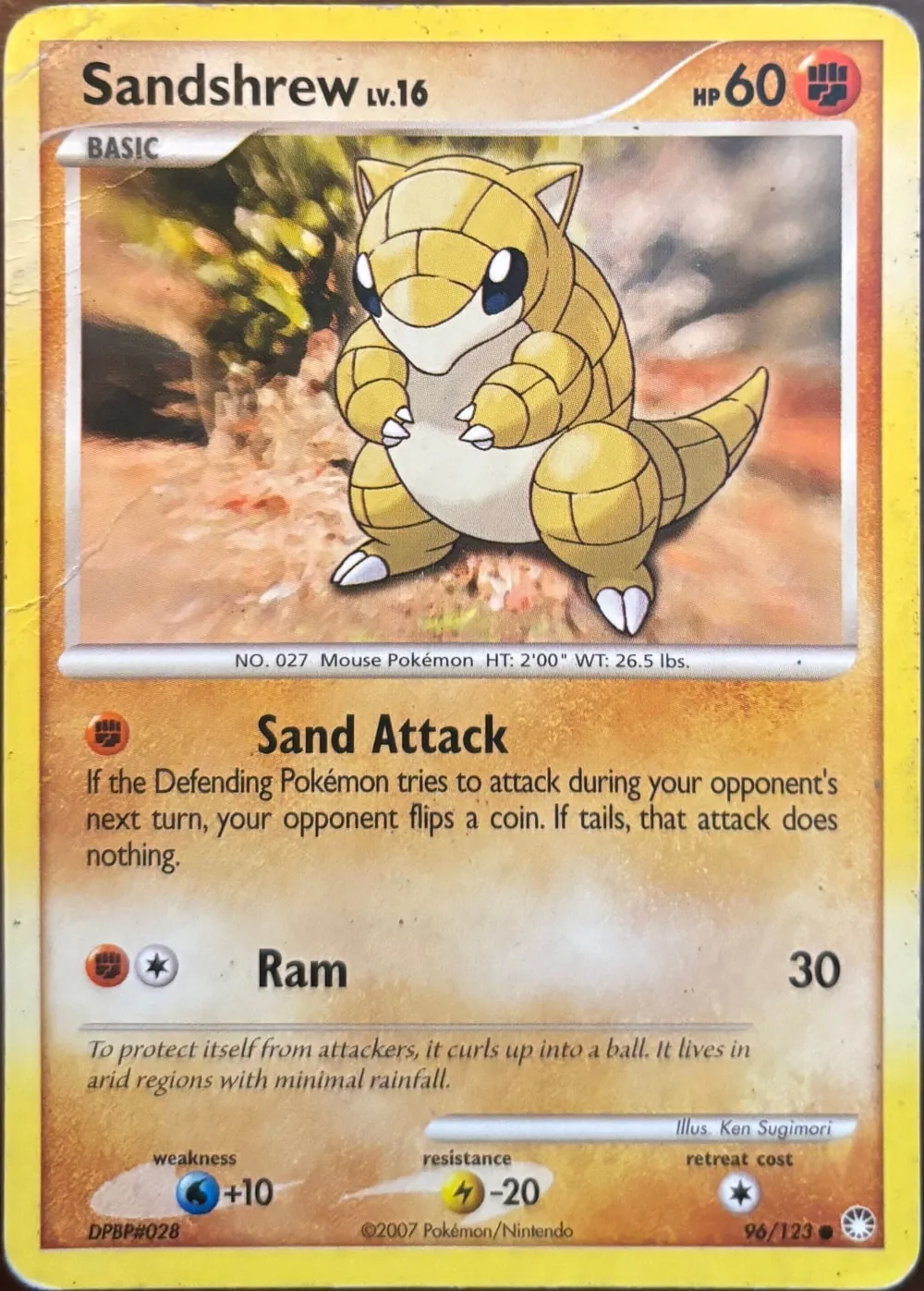 Sandshrew 96/123, DP: Mysterious Treasures